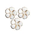 thumbnail image 4 of yuksok 10x Flower Flatback Buttons Scrapbooking Embellishment Decoration White 18mm, 4 of 9