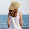 thumbnail image 6 of Solaris Women Floppy Sun Beach Hats with Wide Brim Straw Edge Summer UV Protection Foldable Gardening Hiking Cap, Tan, 6 of 7