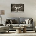 thumbnail image 3 of Stupell Industries Longhorn Among Flowers Animals Photography Gray Floater Framed Canvas Art Print Wall Art, 31 x 21, 3 of 10
