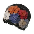 thumbnail image 5 of Milageto Flower Crochet Casual Hollow Skull Cap for Party Outdoor Shopping Black, 5 of 8
