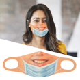 thumbnail image 4 of Mascarilla facial divertida para adultos Escudo bucal con estampado 3D facial Mascarilla facial a prueba de polvo para mujeres Hombres J BLESIY cubierta divertida, 4 of 8