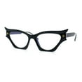 thumbnail image 4 of Vintage Golden Era Narrow Cat Eye Luxury Chic Plastic Sunglasses Black - Clear, 4 of 8