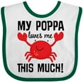 thumbnail image 3 of Inktastic My Poppa Loves Me Childs Crab Boys or Girls Baby Bib, 3 of 4