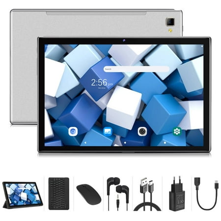 Tablet 10 inch Android Tablet: qunyiCO Y20 (10.1'') Android 10.0 Tablets 8000mAh, 4G Dual SIM, 4GB RAM 64GB ROM, 5MP+13MP Dual Camera, 1280x800 IPS, 5G / 2.4G Dual WiFi, Type C/OTG/GPS