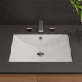 thumbnail image 3 of Pemberly Row Contemporary White 24" Rectangular Undermount Ceramic Sink, 3 of 5