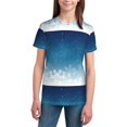 thumbnail image 2 of Fuzoiu Christmas Snowflakes Print Youth Short Sleeve T-Shirt,Youth Dry-Fit Active Athletic T-Shirt,Short Sleeve Tops Tees for School, Sports, and Casual Wear, 2 of 6