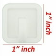 thumbnail image 4 of Wideskall 80 Pcs White Self Adhesive Plastic Square Hook Small Wall Mount Hanger for Bathroom Towel and Robe, 4 of 4