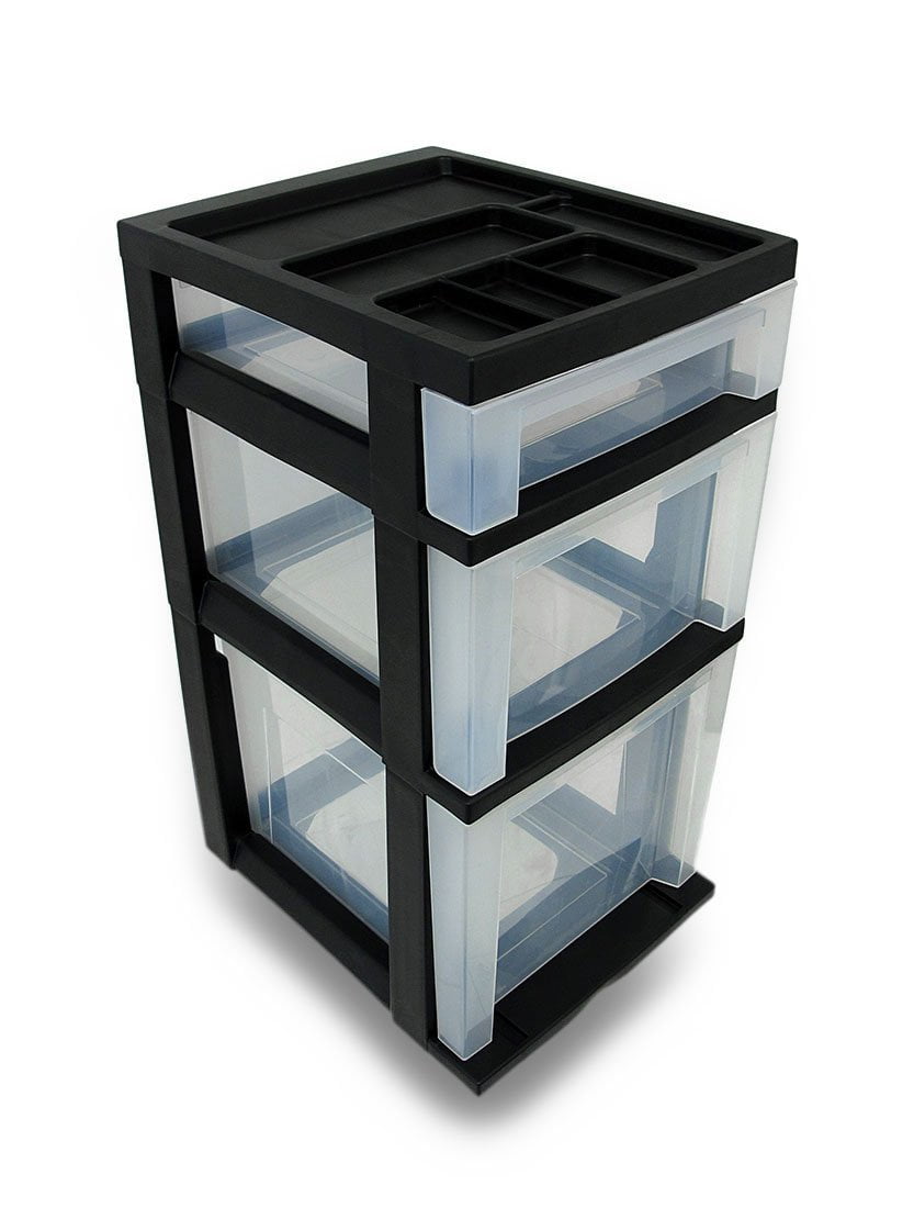 3 Drawer Filing Cart With Organizer Top File Drawer Holds Letter