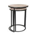 thumbnail image 3 of Loma Nesting Accent Table Set by East at Main - Round Mango Wood Side Table / End Table Set with Black Iron Frame (20x20x25), 3 of 5