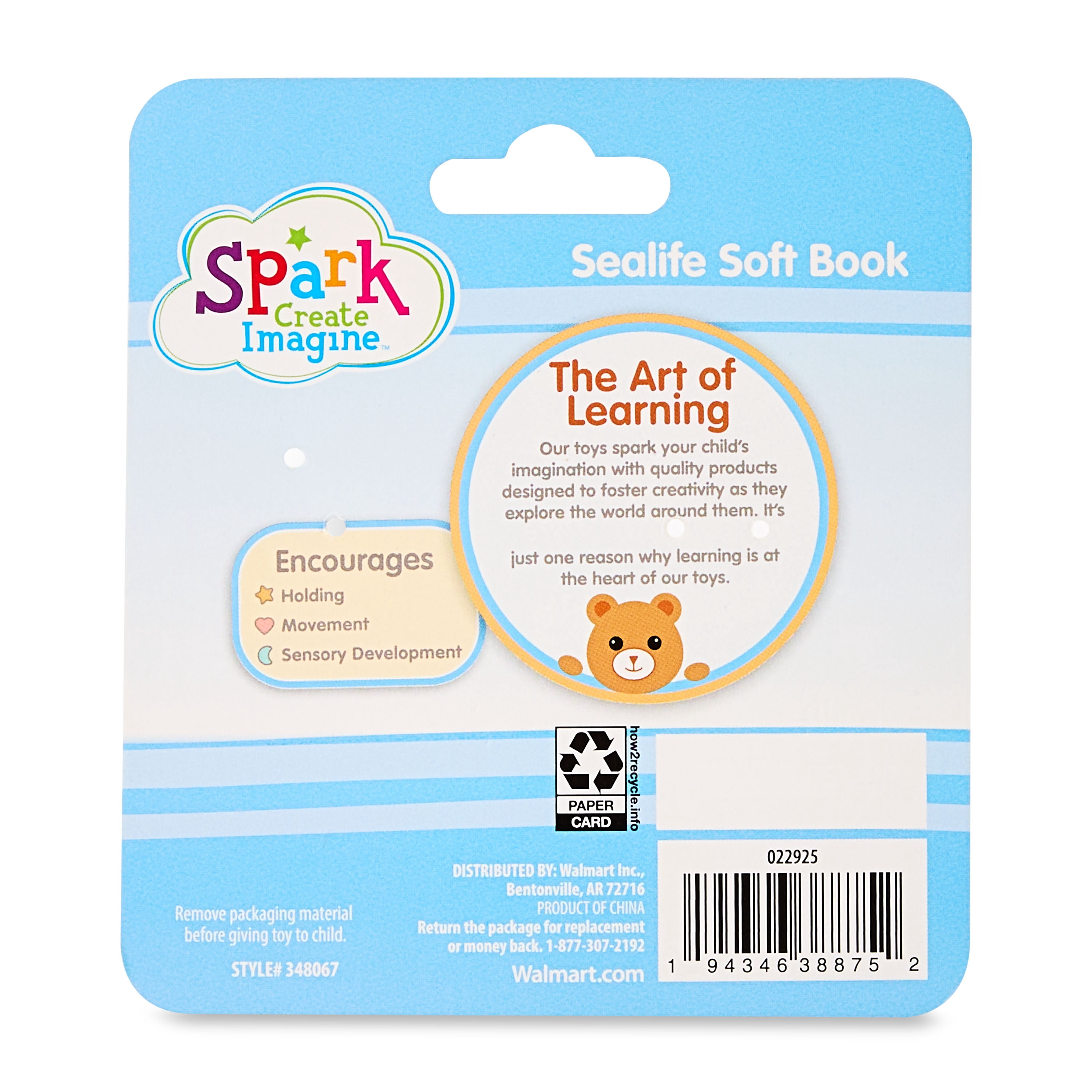Spark Create Imagine Sea Life Soft Cloth Baby Book, 0 Months+