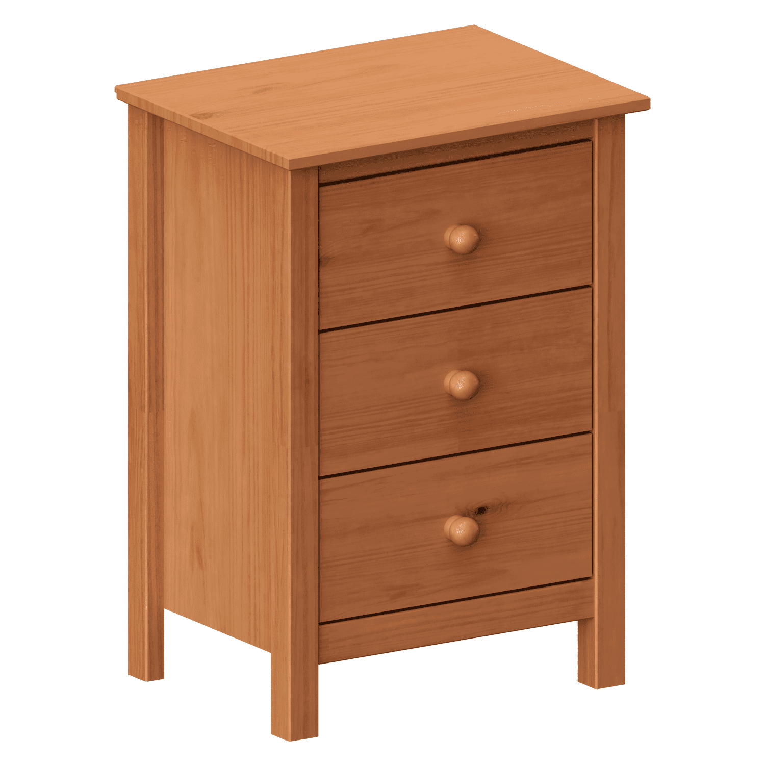 From the Tree Furniture Solid Wood 3-Drawer Tall Nightstand, Honey