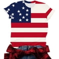 thumbnail image 4 of Qingpeng 4th of July Patriotic T Shirts for Women Summer Star Print Shirts Women's Independence Day Short Sleeve Casual Tee Tops, 4 of 6