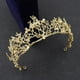 thumbnail image 2 of Zhuge Tiara de boda para novia, diadema de princesa, corona nupcial, joyería para el cabello con diamantes de imitación de cristal, decoración para novia, cumpleaños, graduación, boda (oro), 2 of 5