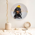 thumbnail image 5 of Balery Dachshund Sitting in Bathtub Print Bone China Decorative Plate Ceramic Dinner Plates Art Crafts with Display Stand-6in, 5 of 6