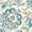 Teal Jacobean, variant on Better Homes & Gardens 100% Cotton Floral Black, 2 Yard Precut Fabric