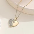 thumbnail image 1 of Collar con colgante de corazón de circonita con microincrustaciones y superficie fotosensible de alta calidad con diseño de estilo nicho de estilo europeo y americano - Dorado Tp-02962-01, 1 of 3