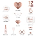 thumbnail image 2 of Despedida de soltera, accesorios para cabina de fotos de boda, 12 piezas, premontadas, decoraciones para despedida de soltera de oro rosa, novia para ser, 2 of 5