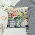 thumbnail image 2 of HENGT  Spring Pillow Covers Gray Buffalo Plaids Home Love Throw Pillow Case Truck Tulip Lavender Floral Cushion Cover for Farmhouse Couch Sofa Car Decoration, 2 of 5