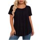thumbnail image 2 of Neewe Womens Plus Size Pleated Tops Short Sleeve Summer Tunic Casual Loose Fit Crewneck Shirts Blouse 2026, 2 of 6
