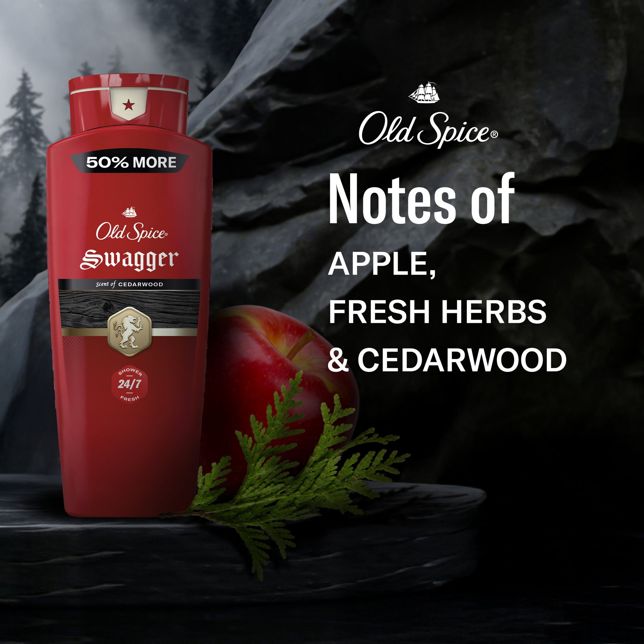 (2 pack) Old Spice Red Collection Body Wash for Men, Swagger Scent, Twin Pack (2x24oz / 709ml)