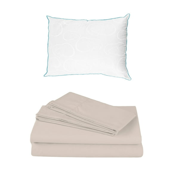 Juego de Sabanas Individual Basic Crema + Almohada Osos