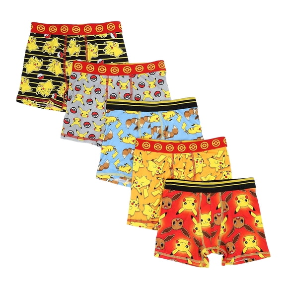 Pokemon Pikachu & Eevee Boys Boxer Briefs for Kids-4