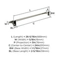thumbnail image 6 of Amerock Davenport Brushed Nickel 24 inch (610mm) Towel Bar, 6 of 8
