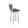 thumbnail image 2 of 870 Hadleigh 30" Swivel Bar Stool with Anodized Nickel Finish and Graph Coal Seat and Back, 2 of 5