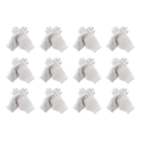 

Worthwhile Gloves White Cotton Gloves White Cotton Work Gloves For Dry Hands And Beauty Hydrating 12 Pairs