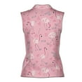 thumbnail image 3 of Cute Flamingo Playing Golf Pattern Golf Team Women Sleeveless Polo XS-4XL, 3 of 5