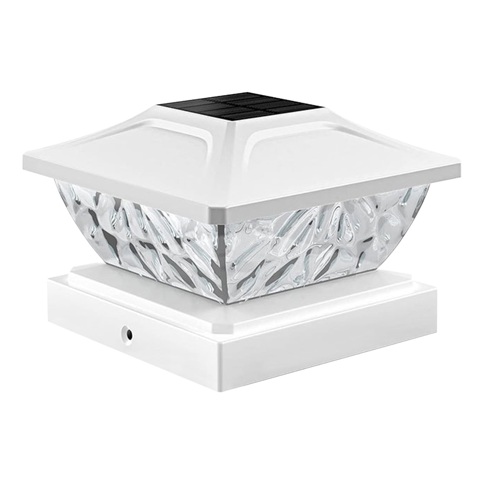 Weloille Outdoor Solar Post Light Modern LED Fence Deck Cap Light Solar Pillar Column Lamp for Flat Surface Patio Garden Decoration