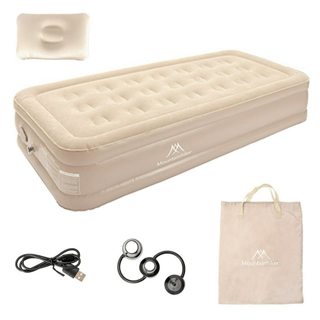 Lit Gonflable de Camping en Plein Air pour Pique-Nique, Voyage en Voiture, Matelas Gonflable Portable Doux, Haute Résilience, Confort, Matelas Gonflable Automatique avec Oreiller