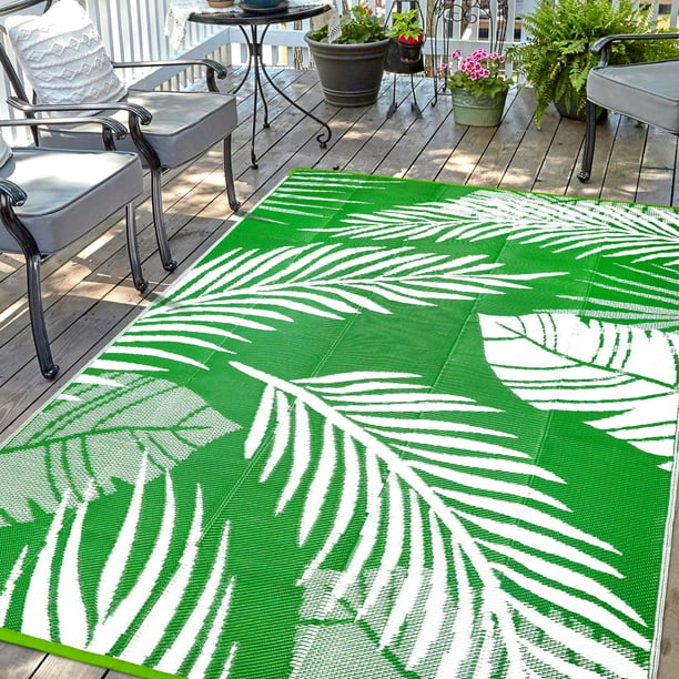Alfombra de exterior DiiKoo, 244 x 305 cm, impermeable y reversible