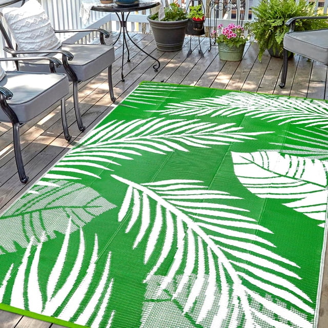 Alfombra de exterior DiiKoo, 244 x 305 cm, impermeable y reversible
