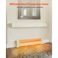 thumbnail image 4 of VEVOR Baseboard Heater Covers, Basic Series 3 ft Standard Electric Heating Unit Front Cover for Home Improvement, Heavy-duty Steel, Easy Installation for Bedroom Replacing Old Cover, White, 4 of 9