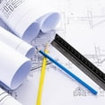 thumbnail image 5 of RUseeN 12'' Architectural Scaling Ruler, Imperial Architectural Scaling Tools, Engineering Drafting Construction Drawing Blueprints Triangular Architect Scaling Rulers (Black), 5 of 7