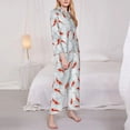 thumbnail image 5 of Wukai Koi Fish Corals,Spring Summer Print Women's Pajama Set - Soft Long Sleeve Sleepwear for Comfort and Style-, 5 of 9