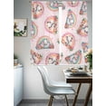 thumbnail image 4 of Rainbows Elephant Sheer Curtains 2 Panels Set Pink Red Flower Love Watercolor Animal Sheer Window Curtains Light Filtering Rod Pocket Voile Drapes for Bedroom Living Room 52"X72", 4 of 9