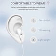 thumbnail image 3 of Auriculares AVIWIS de 3,5 mm con micrófono para iPhone, color blanco, paquete de 2, 3 of 9