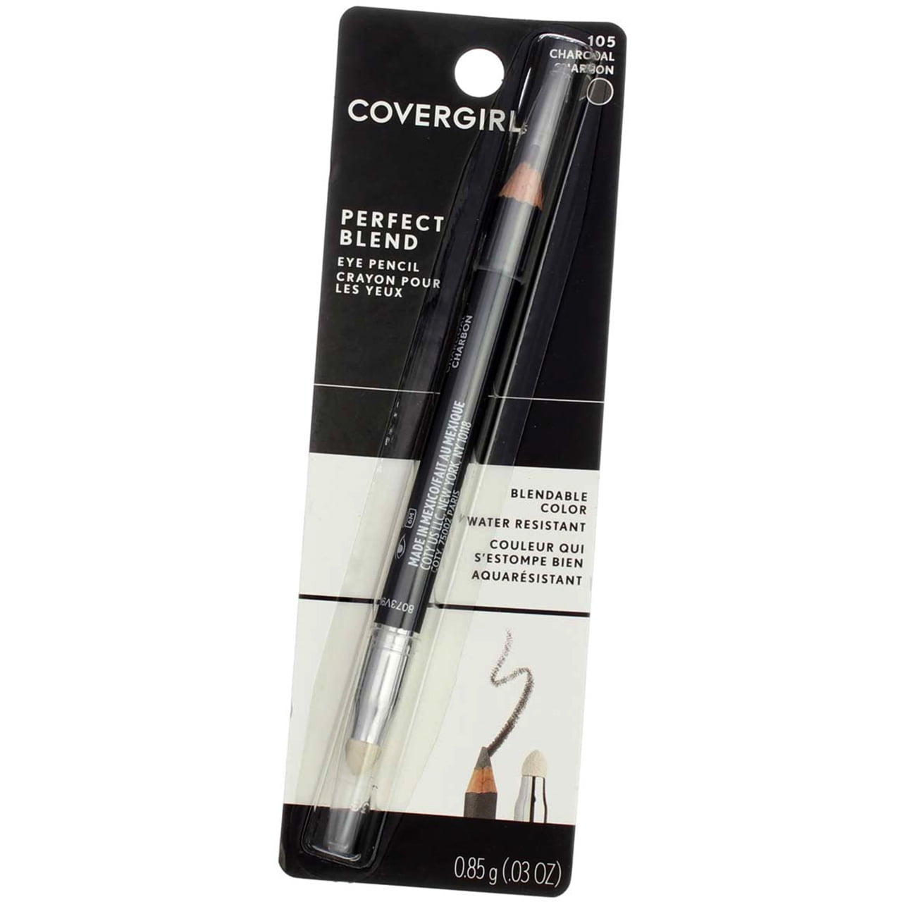 CoverGirl Perfect Point Plus Eyeliner In Charcoal (205) – Selbstschärfend, Für Präzise Oder Weiche Linien