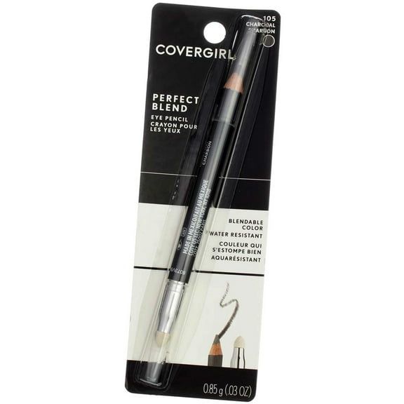 CoverGirl Perfect Blend Eye Pencil, Charcoal [105], 0.03 oz (Pack of 4)