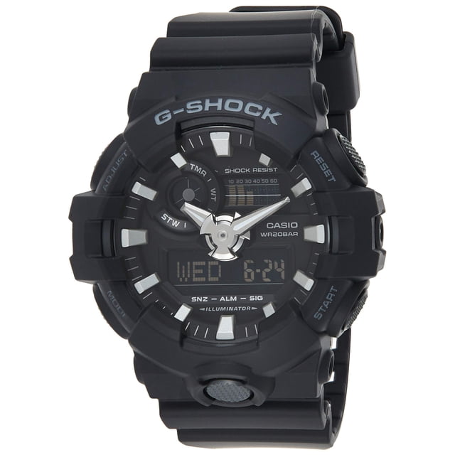 Reloj Casio G Shock GA-700-1BCR de resina para hombre, color negro