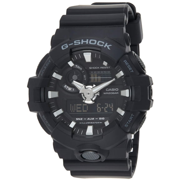 Reloj Casio G Shock GA-700-1BCR de resina para hombre, color negro