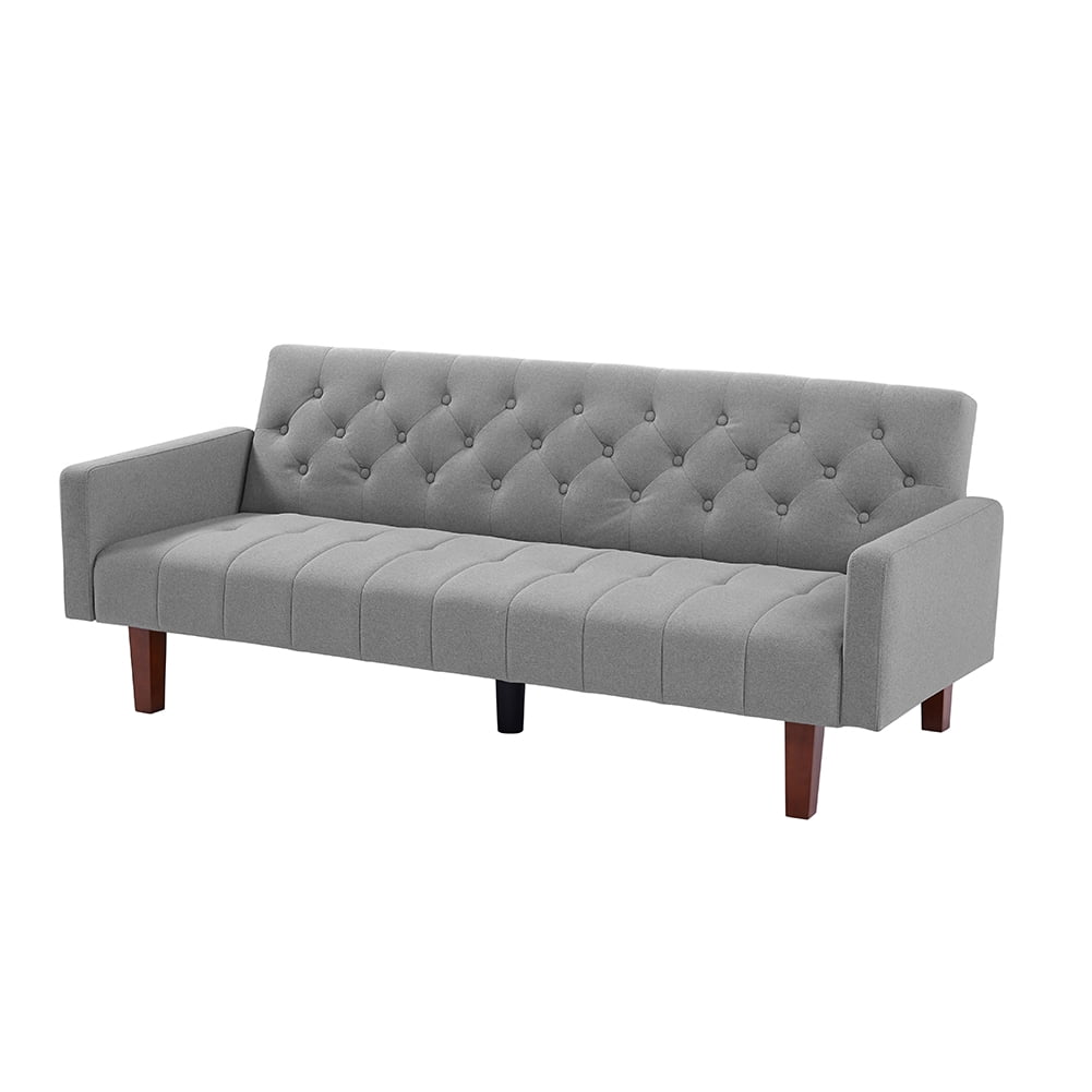Resenkos 75" Linen Fabric Sleeper Sofa Bed Convertible Loveseat Futon Folding Sleeper Sofa Bed Gray Resenkos 75" Linen Fabric Sleeper Sofa Bed Convertible Loveseat Futon Folding Sleeper Sofa Bed Gray
