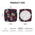 thumbnail image 6 of Square Chair Cushions Cover, Roses Skulls Elastic Office Chair Cover for Dining Chairs with Ties and Removable Cover, Desk Chair Seat Cushion Protectors set of 2, 6 of 7