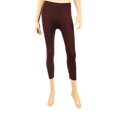 thumbnail image 1 of LAVRA Femmes Capri Mollet Longueur Couleur Leggings-Brun, 1 of 1