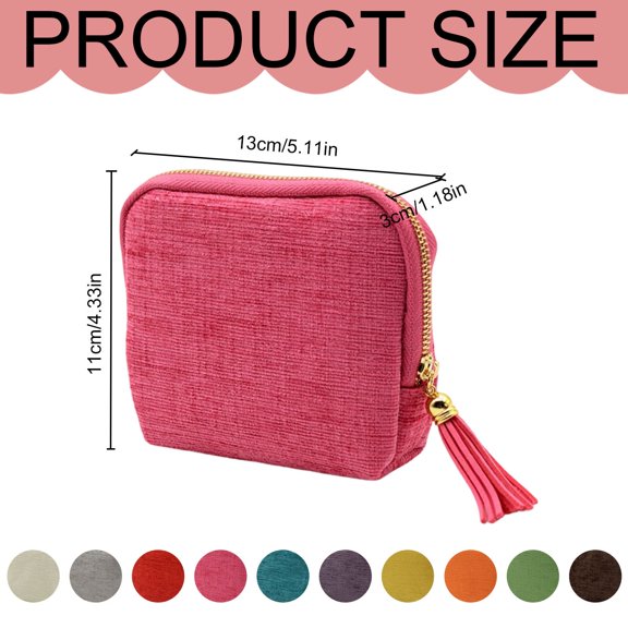 Velvet Travel Jewelry Case, Tassel Storage Bag Organizer for Rings Earrings