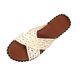 thumbnail image 1 of Zapatos Casuales Versátiles Plus-Size Estilo Bohemio Cómodos Tejidos Correa de Envoltura Respirables Sandalias Planas para Primavera / Verano, 1 of 9