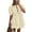 Beige, variant on PRETTYGARDEN Womens 2025 Summer Casual Short Sleeve Dresses A Line Bow Tie Front Babydoll Loose Cute Mini Dress with Pockets