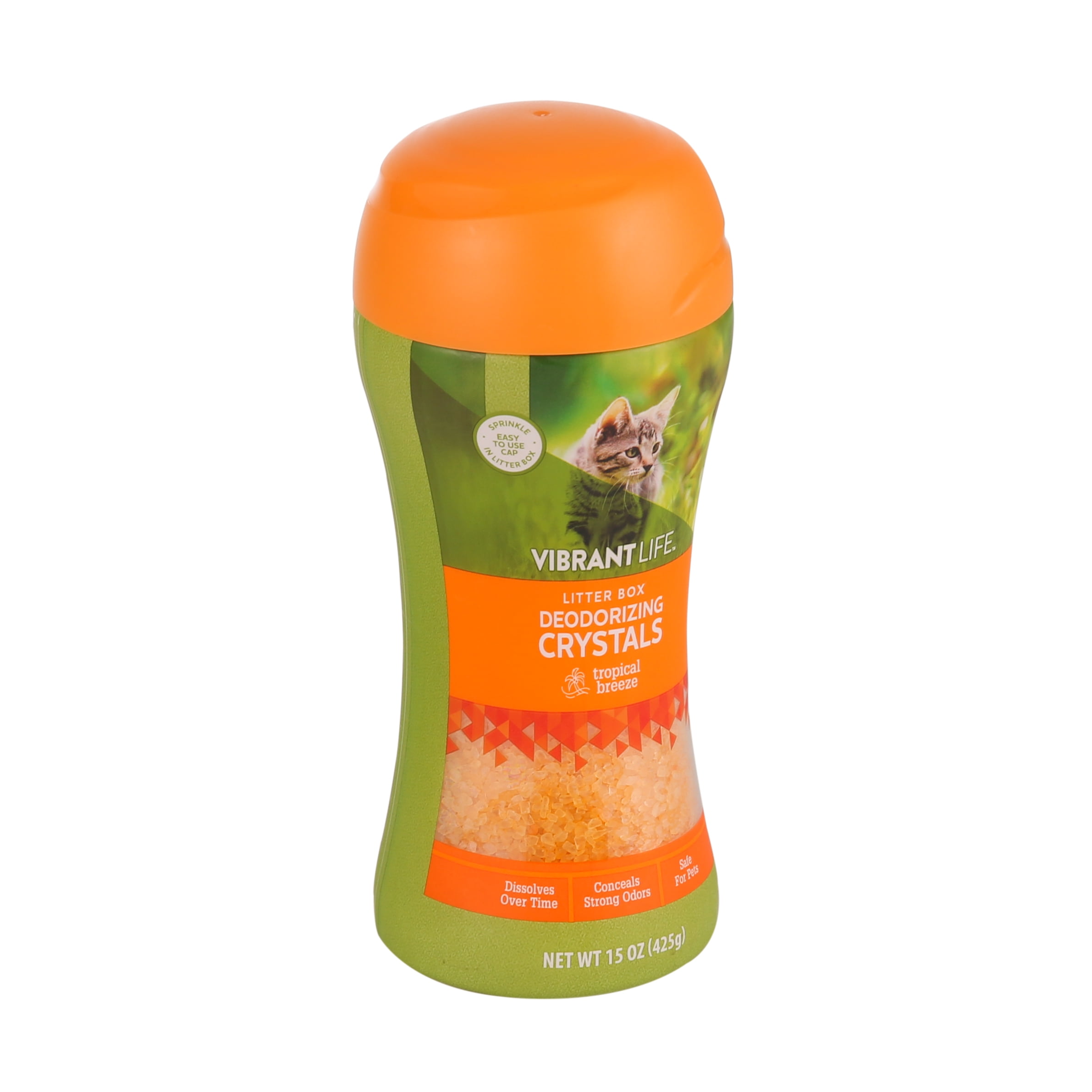 (2 pack) Vibrant Life Litter Box Deodorizing Crystals, Tropical Breeze